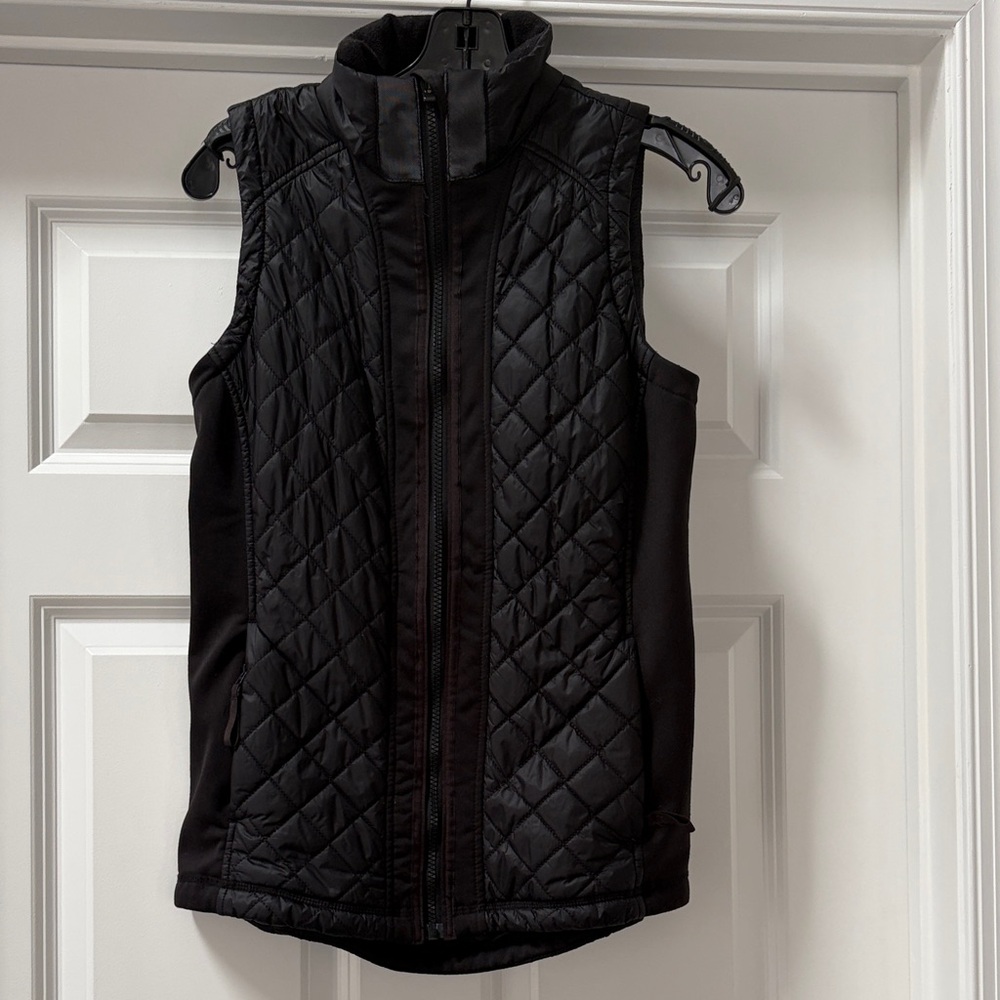 Athleta Black Quilted Vest
